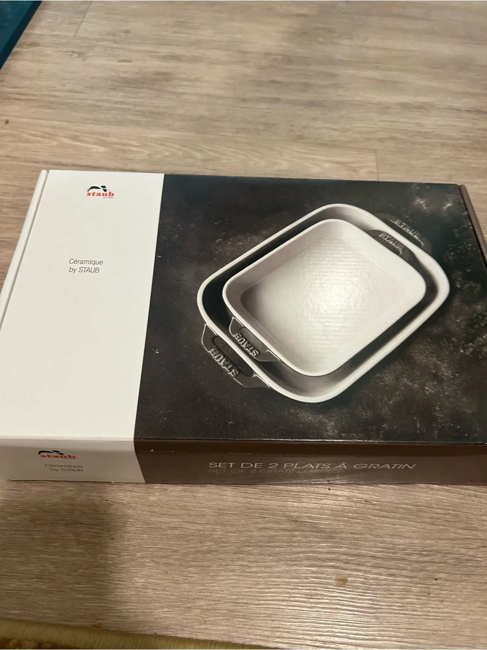 Staub White Ceramic 2-Piece Rectangular Baking Dishes